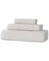 Superior Milo Smart Twist Cotton Medium Weight Solid Ribbed 3pc Towel Set