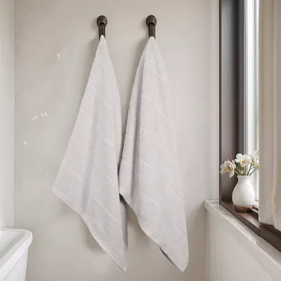 Superior Milo Smart Twist Viscose Cotton Blend 2pc Bath Sheet 2-pc. Quick Dry Bath Towel Set In Gray