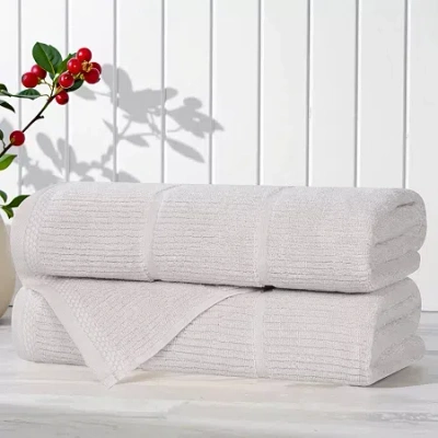 Superior Milo Smart Twist Viscose Cotton Blend 2pc Bath Towel 3-pc. Quick Dry Bath Towel Set In Neutral