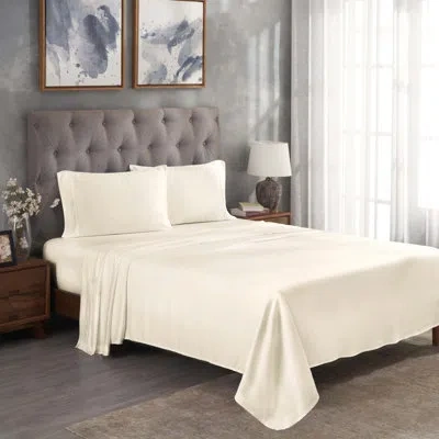 Superior Modal From Beechwood 300 Thread Count Lightweight Cooling Solid Deep Pocket Bed In Ivory