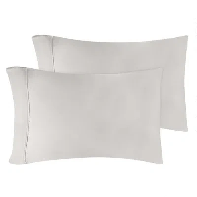Superior Modal From Beechwood 400 Thread Count Lightweight Cooling Solid Pillowcases In Gray