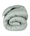 Superior Monochrome Basketweave Plush Microfiber Down Alternative Comforter, Full/queen In Jade