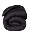 Superior Monochrome Basketweave Plush Microfiber Down Alternative Comforter, King In Black