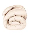Superior Monochrome Basketweave Plush Microfiber Down Alternative Comforter, King In Cream