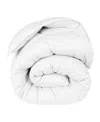 Superior Monochrome Basketweave Plush Microfiber Down Alternative Comforter, King In White