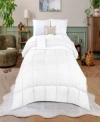 Superior Monochrome Basketweave Plush Microfiber Down Alternative Comforter In White