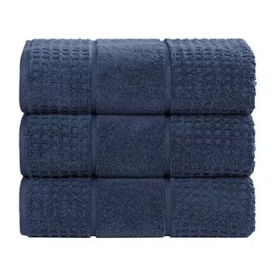 Superior Napa Collection | 100% Cotton 3-pc. Quick Dry Bath Towel In Blue