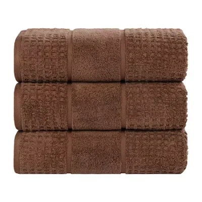 Superior Napa Collection | 100% Cotton 3-pc. Quick Dry Bath Towel In Brown