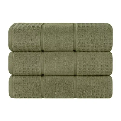 Superior Napa Collection | 100% Cotton 3-pc. Quick Dry Bath Towel In Green