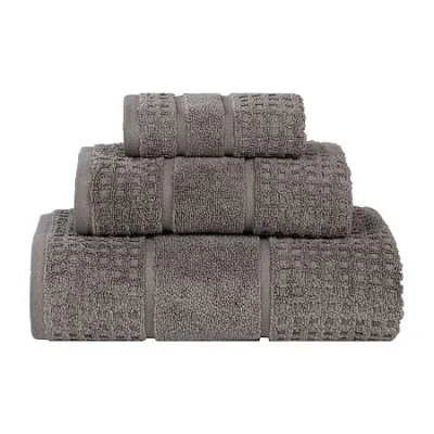 Superior Napa Collection | 100% Cotton 3-pc. Quick Dry Solid Bath Towel Set In Black