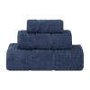 Superior Napa Collection | 100% Cotton 3-pc. Quick Dry Solid Bath Towel Set In Blue