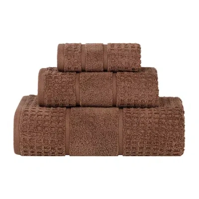Superior Napa Collection | 100% Cotton 3-pc. Quick Dry Solid Bath Towel Set In Brown