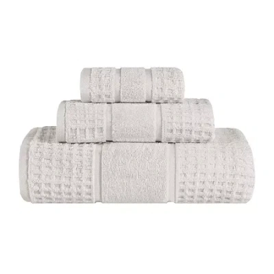 Superior Napa Collection | 100% Cotton 3-pc. Quick Dry Solid Bath Towel Set In White