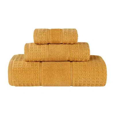 Superior Napa Collection | 100% Cotton 3-pc. Quick Dry Solid Bath Towel Set In Yellow