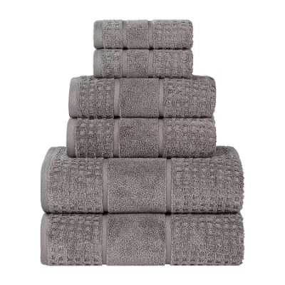 Superior Napa Collection | 100% Cotton 6-pc. Quick Dry Solid Bath Towel Set In Black