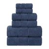 Superior Napa Collection | 100% Cotton 6-pc. Quick Dry Solid Bath Towel Set In Blue