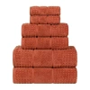 Superior Napa Collection | 100% Cotton 6-pc. Quick Dry Solid Bath Towel Set In Orange