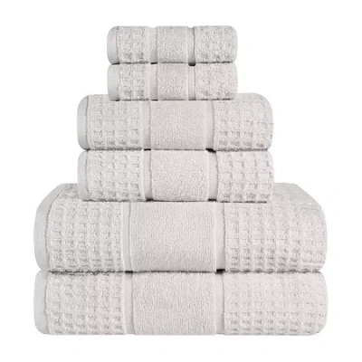 Superior Napa Collection | 100% Cotton 6-pc. Quick Dry Solid Bath Towel Set In White