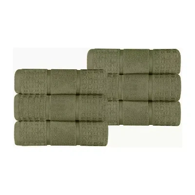 Superior Napa Collection | 100% Cotton 6-pc. Solid Hand Towel In Green