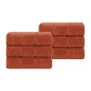 Superior Napa Collection | 100% Cotton 6-pc. Solid Hand Towel In Orange