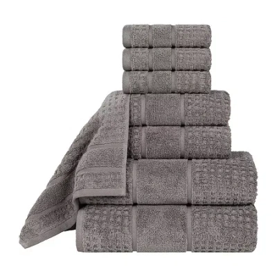 Superior Napa Collection | 100% Cotton 8-pc. Quick Dry Solid Bath Towel Set In Black