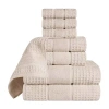 Superior Napa Collection | 100% Cotton 8-pc. Quick Dry Solid Bath Towel Set In White