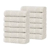 Superior Set Of 12 Naples Medium Weight Solid Washcloths In White