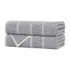 Superior Naples Collection | 80% Cotton 20% Viscose 2-pc. Quick Dry Bath Towel In Gray