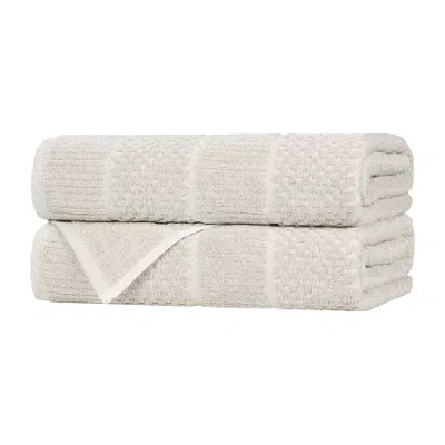 Superior Naples Collection | 80% Cotton 20% Viscose 2-pc. Quick Dry Bath Towel In Sand