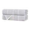 Superior Naples Collection | 80% Cotton 20% Viscose 2-pc. Quick Dry Bath Towel In Silver