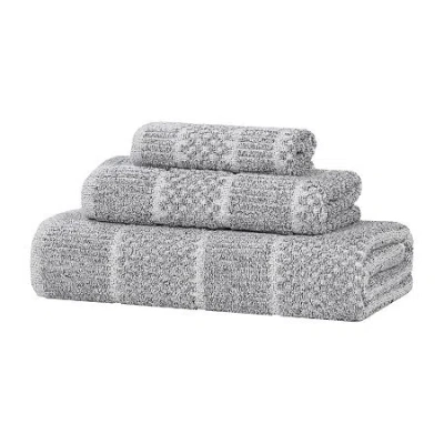 Superior Naples Collection | 80% Cotton 20% Viscose 3-pc. Quick Dry Solid Bath Towel Set In Black