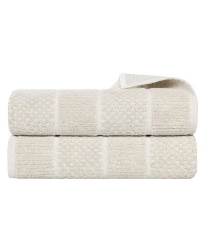 Superior Naples Cotton 2-piece Bath Sheets Set In Beige