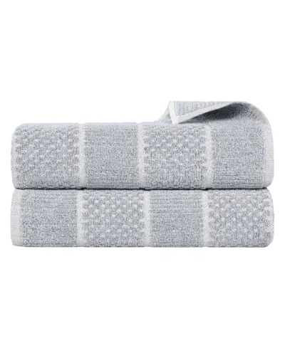 Superior Naples Cotton 2-piece Bath Sheets Set In Denim Blue