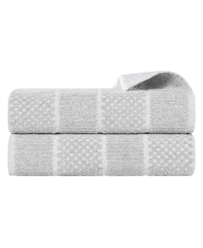Superior Naples Cotton 2-piece Bath Sheets Set In Platinum