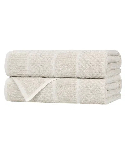 Superior Naples Cotton 2-piece Bath Towels Set In Neutral