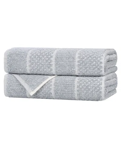 Superior Naples Cotton 2-piece Bath Towels Set In Denim Blue