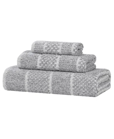 Superior Naples Cotton 3-piece Towel Set In Charcoal