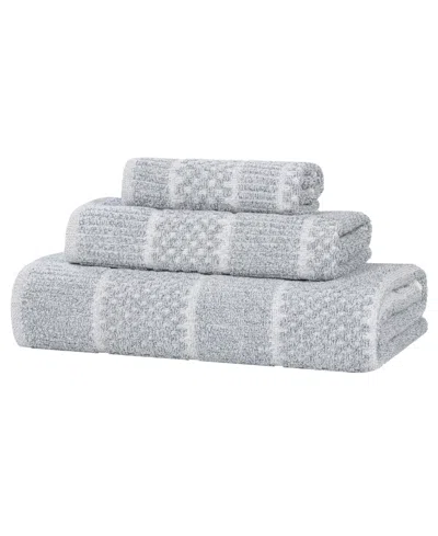 Superior Naples Cotton 3-piece Towel Set In Gray