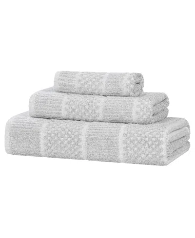 Superior Naples Cotton 3-piece Towel Set In Gray