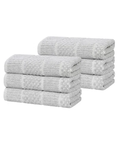 Superior Naples Cotton 6-piece Hand Towels Set In Platinum