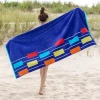 Superior Neon Collection |100% Cotton Quick Dry Beach Towel In Blue