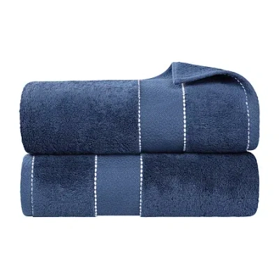 Superior Niles Collection | 100% Egyptian Cotton 2-pc. Bath Sheet In Blue