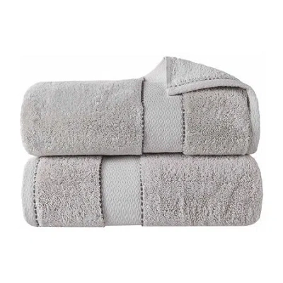 Superior Niles Collection | 100% Egyptian Cotton 2-pc. Bath Sheet In Silver