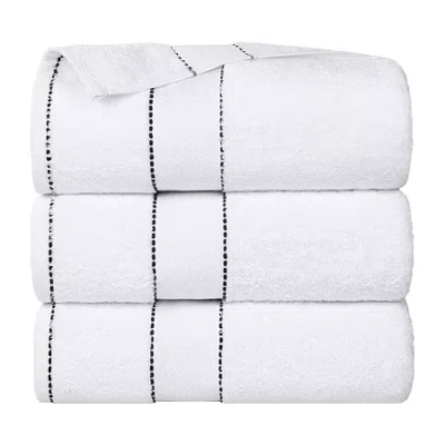 Superior Niles Collection | 100% Egyptian Cotton 3-pc. Quick Dry Bath Towel In Black
