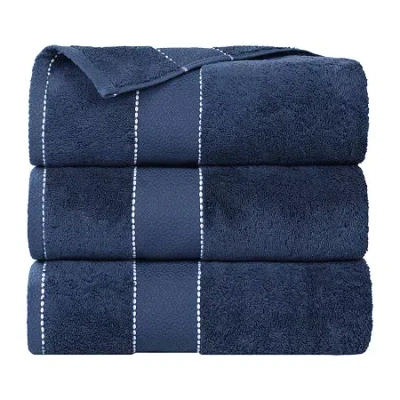 Superior Niles Collection | 100% Egyptian Cotton 3-pc. Quick Dry Bath Towel In Blue