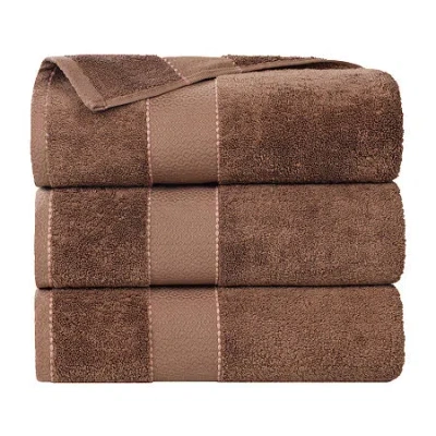 Superior Niles Collection | 100% Egyptian Cotton 3-pc. Quick Dry Bath Towel In Brown