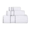 Superior Niles Collection | 100% Egyptian Cotton 3-pc. Quick Dry Solid Bath Towel Set In Black