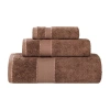 Superior Niles Collection | 100% Egyptian Cotton 3-pc. Quick Dry Solid Bath Towel Set In Brown