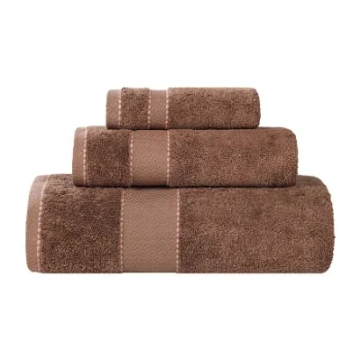 Superior Niles Collection | 100% Egyptian Cotton 3-pc. Quick Dry Solid Bath Towel Set In Brown