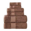 Superior Niles Collection | 100% Egyptian Cotton 6-pc. Quick Dry Solid Bath Towel Set In Brown